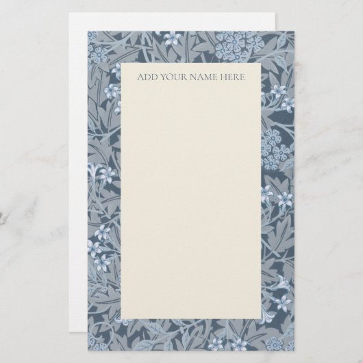 ウィリアム・モリス『ジャスミン』文房具 便箋 (正面/裏面)