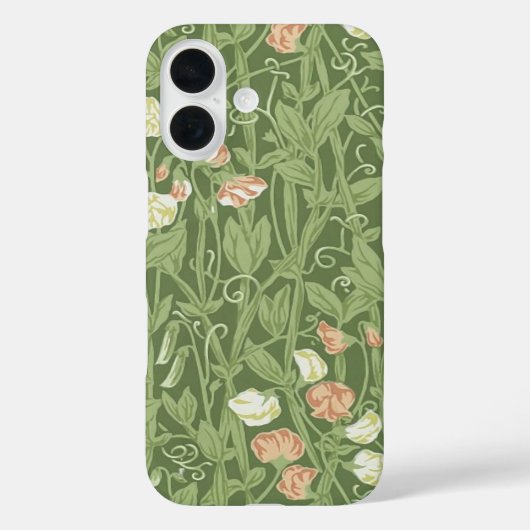 ウィリアム・モリス スイートピー柄 ビンテージ植物画 Case-Mate iPhoneケース (裏面)