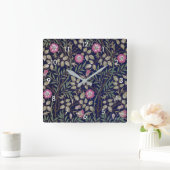 ウィリアム・モリス・スウィート・ブリア スクエア壁時計 (ホーム)