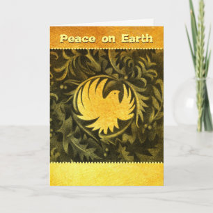 ウィリアム·モリス·スタイル平和ハト·クリスマス·カード シーズンカード