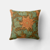 ウィリアム·モリス·ステ独身のム·パターンアールヌーボー クッション (裏面)