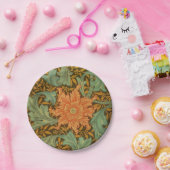 ウィリアム·モリス·ステ独身のム·パターンアールヌーボー ペーパープレート (パーティー)