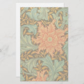 ウィリアム·モリス·ステ独身のム·パターンアールヌーボー 便箋 (正面/裏面)