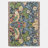 ウィリアム·モリス·ストロベリー泥棒の花柄 スローブランケット (正面縦)