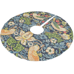 ウィリアム·モリス·ストロベリー泥棒の花柄 ブラッシュドポリエステルツリースカート