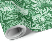 ウィリアム・モリス・ストロベリー泥棒グリーン ラッピングペーパー (ロールコーナー)