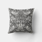 ウィリアム・モリス・ストロベリー泥棒グレイ クッション (裏面)