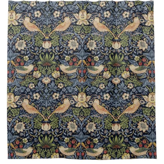 ウィリアム・モリス・ストロベリー泥棒 シャワーカーテン (正面)