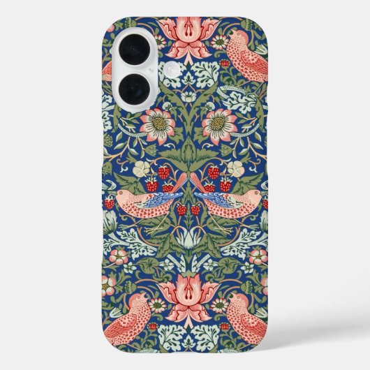 ウィリアム・モリス ストロベリー・シーフ ネイビーコーラル Case-Mate iPhoneケース (裏面)