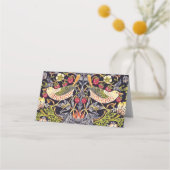 ウィリアム·モリス·ストロベリー·泥棒フローラアールヌーボー プレイスカード (裏面)