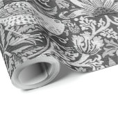 ウィリアム・モリス・ストロベリー・泥棒・グレー ラッピングペーパー (ロールコーナー)