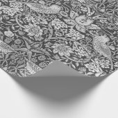 ウィリアム・モリス・ストロベリー・泥棒・グレー ラッピングペーパー (角)