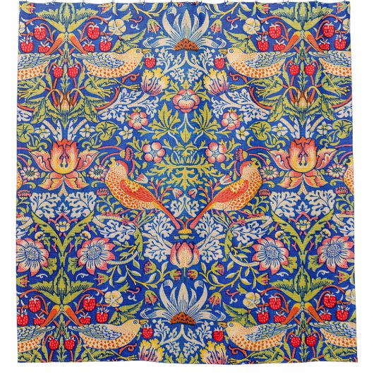 ウィリアム・モリス・ストロベリ泥棒絵画の有名な シャワーカーテン (正面)