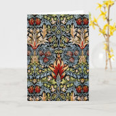 ウィリアム・モリス・スネークヘッド花柄 カード (黄色い花)