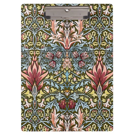 ウィリアム・モリス・スネークヘッド花柄 クリップボード (正面)