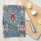 ウィリアム·モリス·スネークヘッド キッチンタオル (四つ折り)