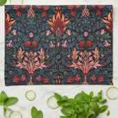 ウィリアム・モリス・スネークヘッド・ダーク・パターン キッチンタオル (折り畳み)