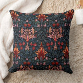 ウィリアム・モリス・スネークヘッド・ダーク・パターン クッション (ブランケット)