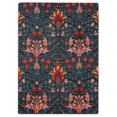 ウィリアム・モリス・スネークヘッド・ダーク・パターン クリップボード (裏面)