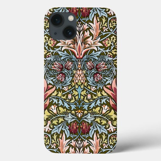 ウィリアム・モリス・スネークヘッド・フラワーパターン Case-Mate iPhoneケース (裏面)