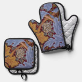 ウィリアム・モリス・セント・ジェームス・アカンサス壁紙 鍋つかみ&鍋敷きセット (正面/裏面)