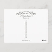 ウィリアム・モリス・ダッフォディル・チンツ模様はがき ポストカード (裏面)