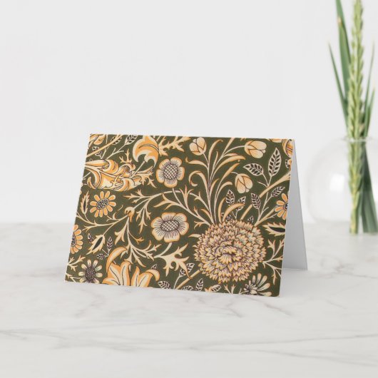 ウィリアム・モリス チェルウェル 壁紙 パターン サンキューカード (正面)