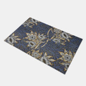 ウィリアム·モリス·チューリップとウィローの花柄 ドアマット (アングル)