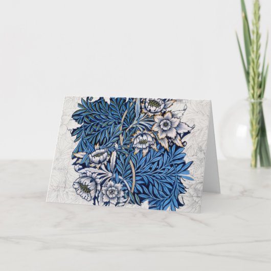 ウィリアム·モリス·チューリップとウィロー折り畳みノートカード ノートカード (正面)