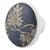 ウィリアム・モリス・チューリップとウィロー花柄 セラミックノブ (右)