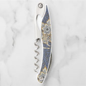 ウィリアム・モリス・チューリップとウィロー花柄 ソムリエナイフ (正面)