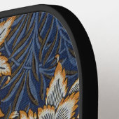 ウィリアム・モリス・チューリップとウィロー・タペストリー模様 ピックルボールラケット (左詳細)