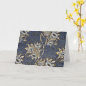 ウィリアム・モリス・チューリップと柳の花柄 カード (黄色い花)