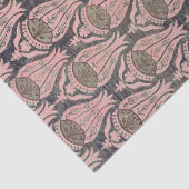 ウィリアム・モリス・チューリップグレイ及びピンクティッシュペーパー 薄葉紙 (詳細)