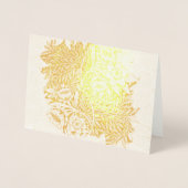 ウィリアム・モリス・チューリップ及びウィロー金箔カード 箔カード (正面)