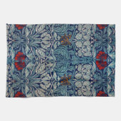 ウィリアム·モリス·チューリップ·バラ·アンド·チューリップ キッチンタオル (横)