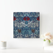 ウィリアム·モリス·チューリップ·バラ·アンド·チューリップ スクエア壁時計 (ホーム)