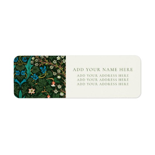 ウィリアム・モリス「チューリップ」差出人住所ラベル ラベル (正面)