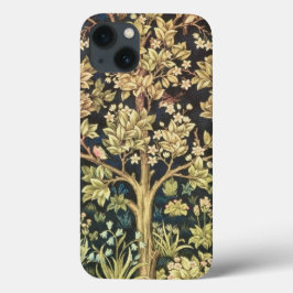 ウィリアム・モリス・ツリー・オブ・ライフ・フローラ・ヴィンテージ iPhone 13ケース
