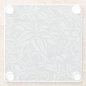 ウィリアム・モリス・ティスルフローラ壁紙フラワーアート ガラスコースター (裏面)