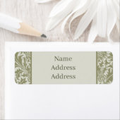 ウィリアム・モリス・ティスル・セージ・グリーン・パターン ラベル (インサイチュ)