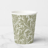 ウィリアム・モリス・ティスル・セージ・グリーン・パターン 紙コップ (右)