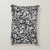 ウィリアム・モリス・ティスル・ダマスク白黒 アクセントクッション (裏面(縦))