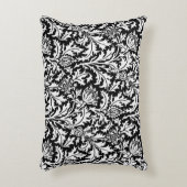 ウィリアム・モリス・ティスル・ダマスク白黒 アクセントクッション (正面(垂直))
