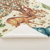 ウィリアム·モリス·ディアバイ·ブルック·タペストリー·ベージュ シェルパブランケット (3/4)