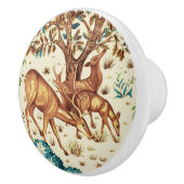 ウィリアム・モリス・ディアー・バイ・ア・ブルック・タペストリー・ベージュ セラミックノブ (右)