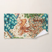 ウィリアム・モリス・ディアー・バイ・ブルック・ベージュ&グリーン バスタオルセット (ハンドタオル)