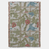 ウィリアム・モリス・トレリス壁紙アート スローブランケット (正面縦)