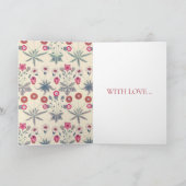 ウィリアム・モリス「ハッピーバースデー」グリーティングカード カード (内部)