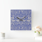 ウィリアム・モリス・ハトとウサギ スクエア壁時計 (ホーム)